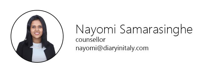 Nayomi Samarasinghe — Counsellor at Diary in Italy