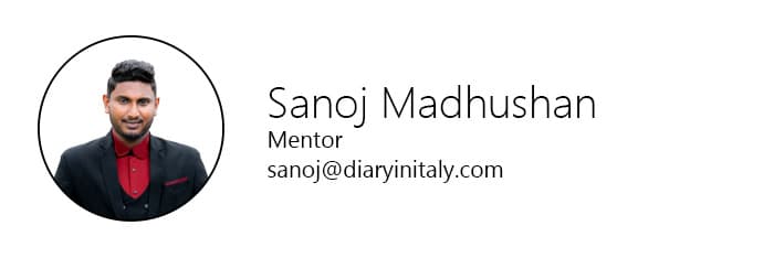 Sanoj Madhushan — Mentor at Diary in Italy